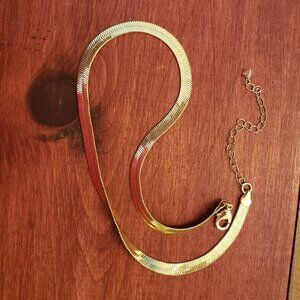 Gold Herringbone Necklace